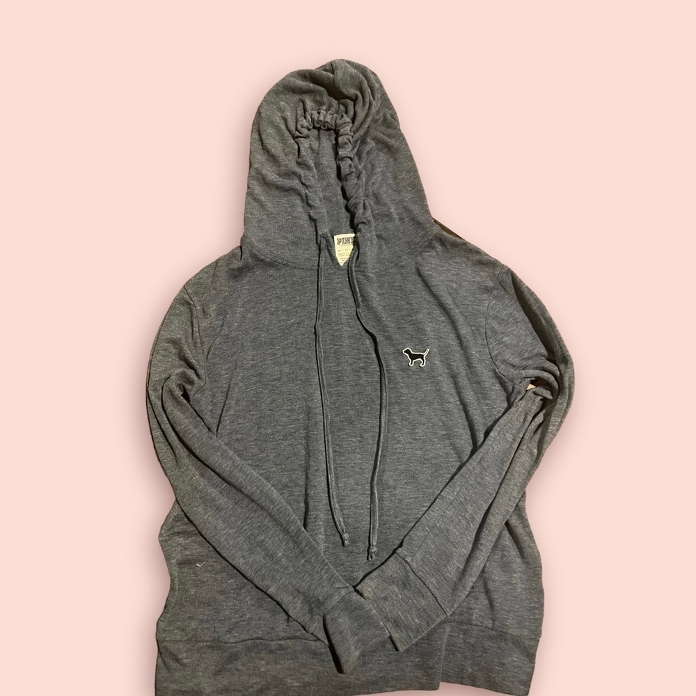 𝅺vs Pink Lightweight heather blue Hoodie size XS